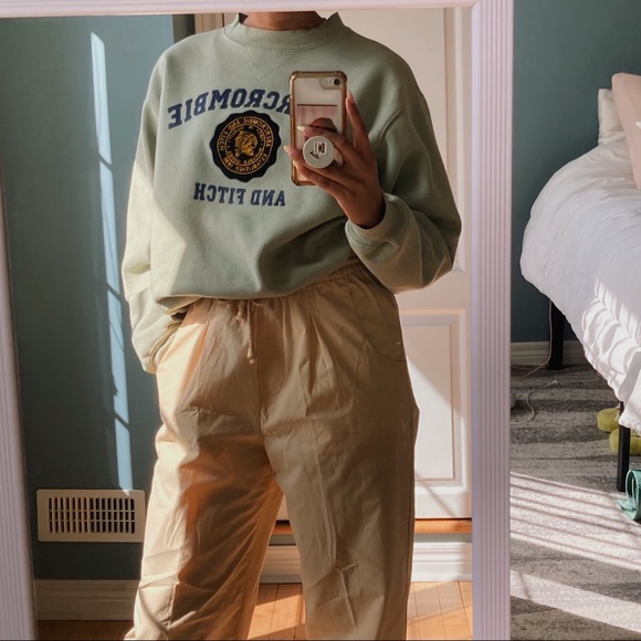 Vintage yellow tie up trousers - Picture 5 of 5